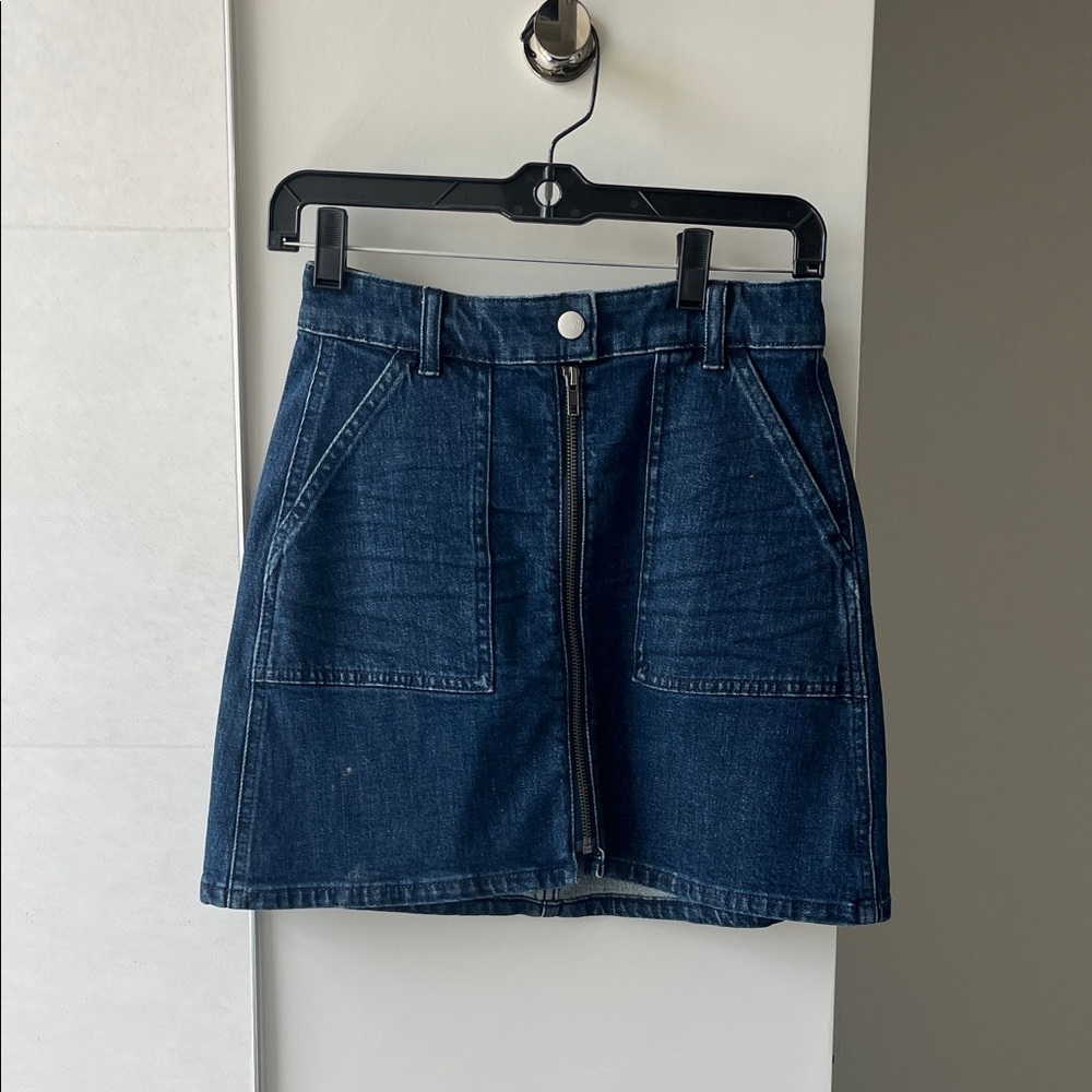 Madewell Dark Blue Denim Mini Skirt